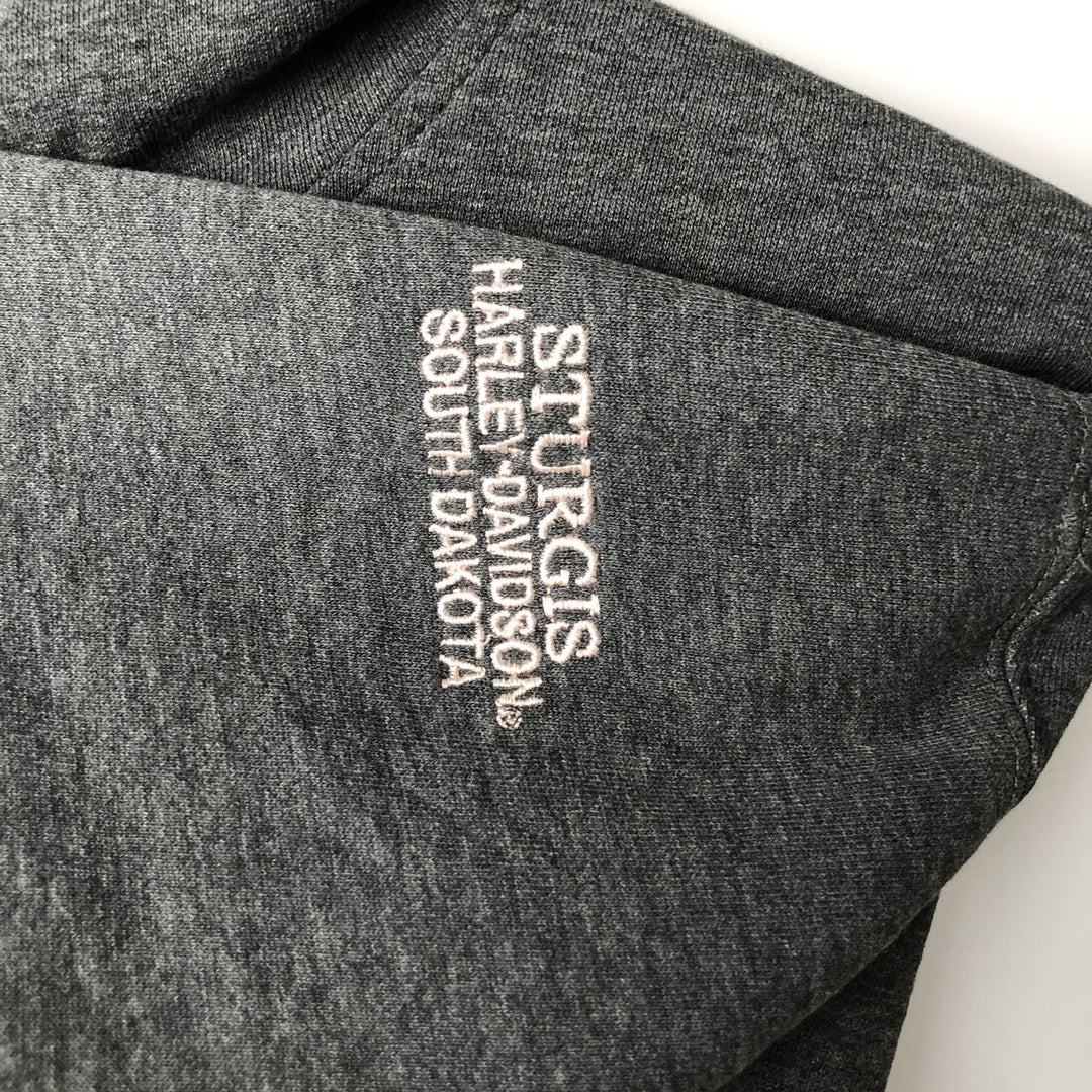 Harley-Davidson Advertising Pullover Hoodie, Men's Size L cotton Charcoal Vintage Second Hand