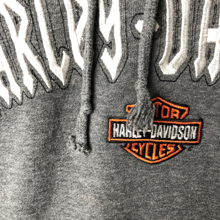 Harley-Davidson Advertising Pullover Hoodie, Men's Size L cotton Charcoal Vintage Second Hand