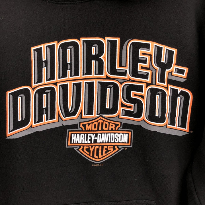 Harley-Davidson Advertising Pullover Hoodie, Men's XL cotton black type Vintage Second Hand