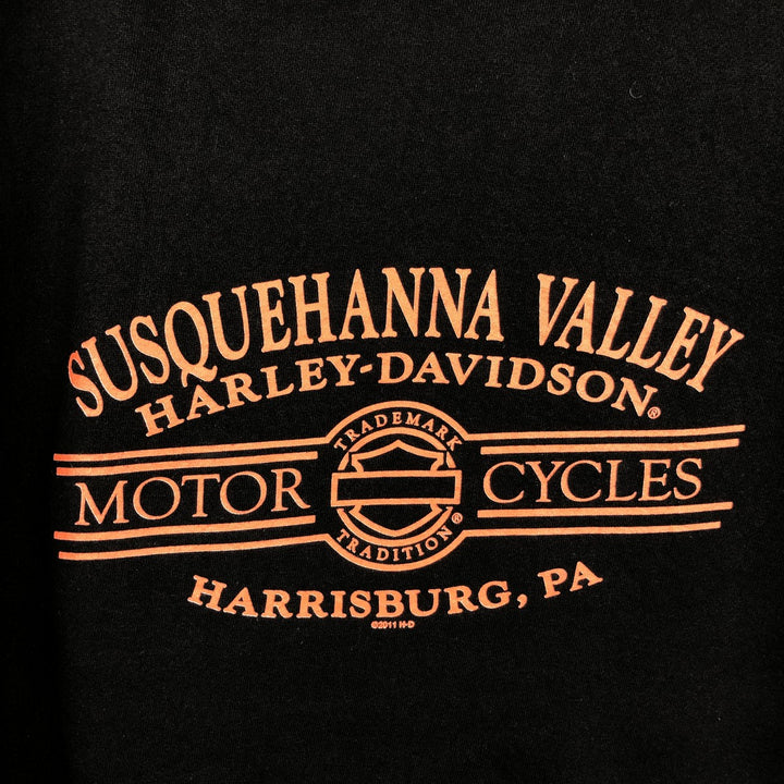 Harley-Davidson Advertising Pullover Hoodie, Men's XL cotton black type Vintage Second Hand