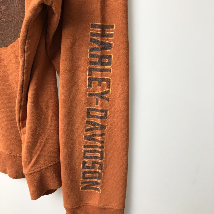Harley-Davidson Advertising Pullover Hoodie, Men's XL cotton orange type Vintage Second Hand