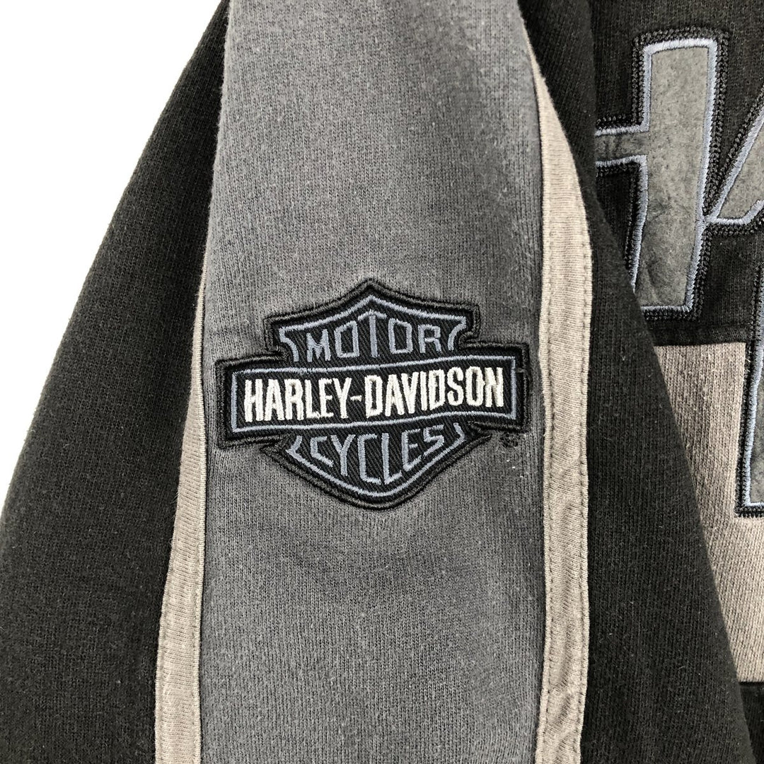 Harley-Davidson Stars and Stripes Advertising Sweatshirt Pullover Hoodie, Men's Size XL (approx.) cotton black type Vintage Second Hand