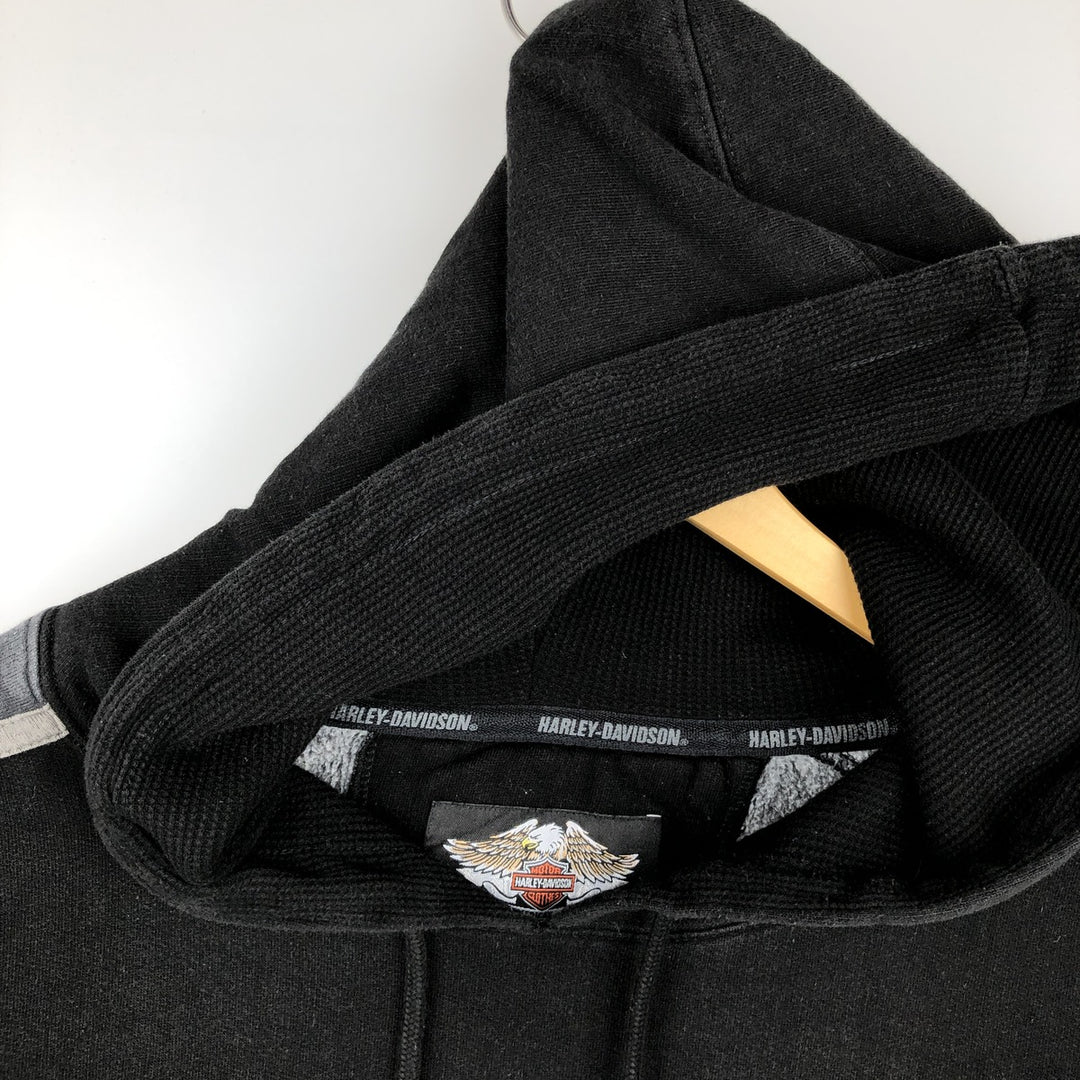 Harley-Davidson Stars and Stripes Advertising Sweatshirt Pullover Hoodie, Men's Size XL (approx.) cotton black type Vintage Second Hand