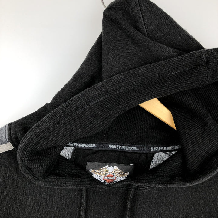 Harley-Davidson Stars and Stripes Advertising Sweatshirt Pullover Hoodie, Men's Size XL (approx.) cotton black type Vintage Second Hand