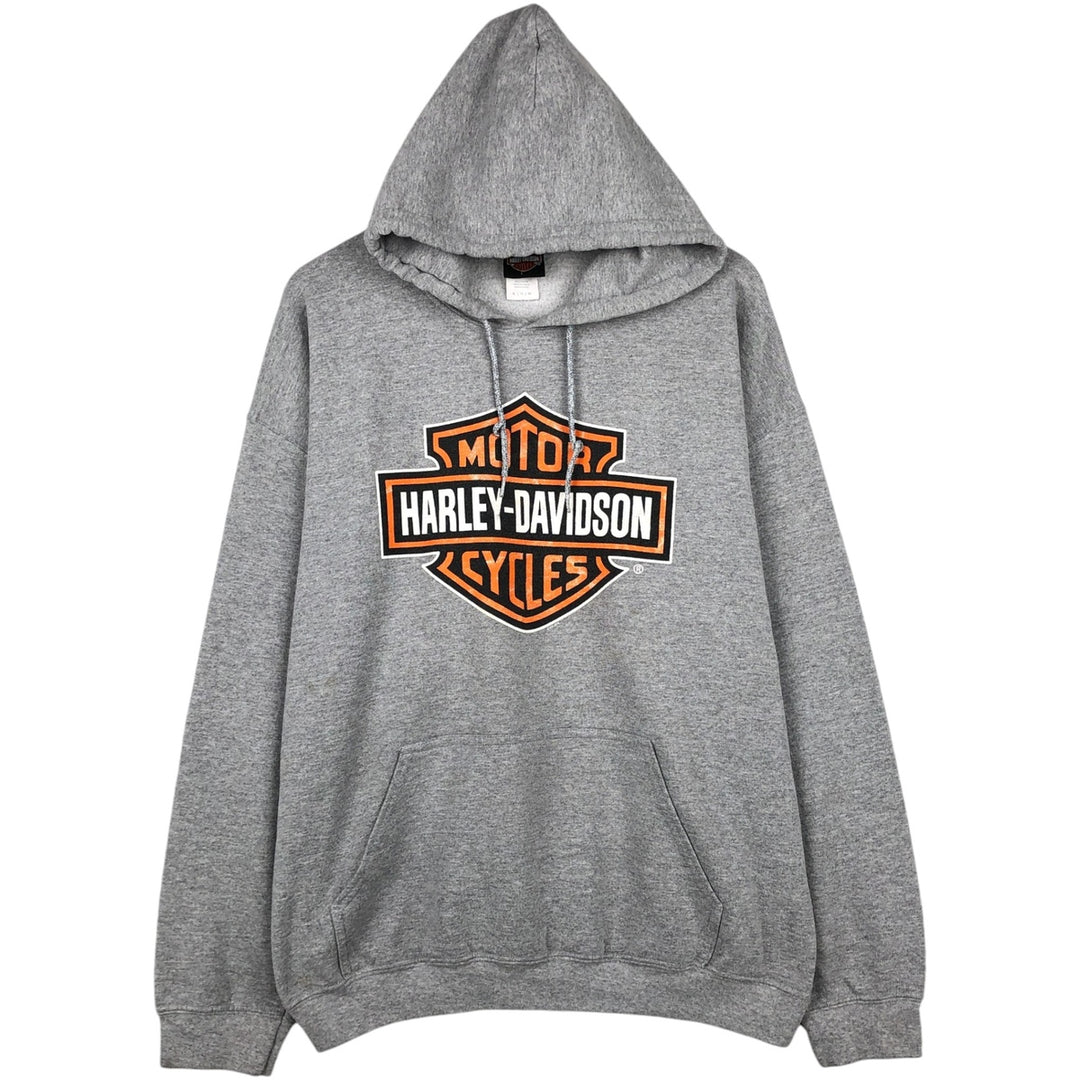 Harley-Davidson Advertising Pullover Hoodie, Men's XL cotton gray type Vintage Second Hand