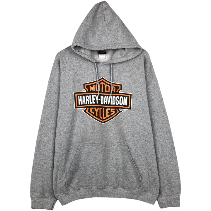 Harley-Davidson Advertising Pullover Hoodie, Men's XL cotton gray type Vintage Second Hand
