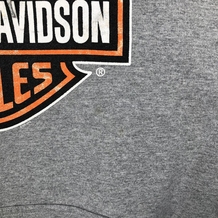 Harley-Davidson Advertising Pullover Hoodie, Men's XL cotton gray type Vintage Second Hand