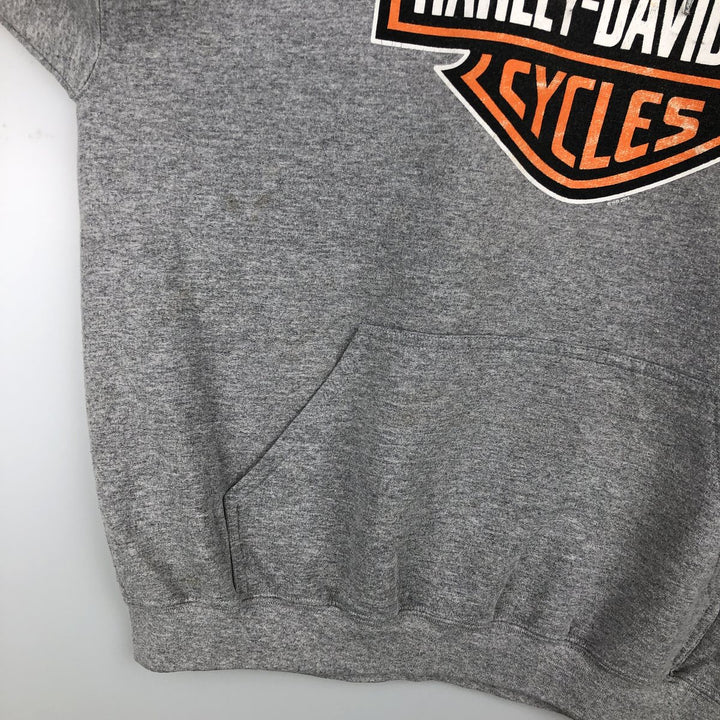 Harley-Davidson Advertising Pullover Hoodie, Men's XL cotton gray type Vintage Second Hand