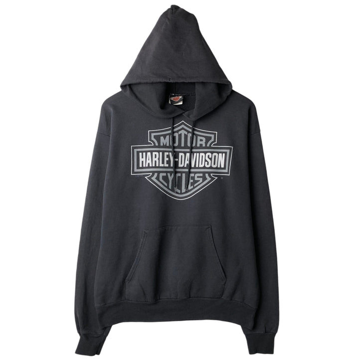 2000'S Harley-Davidson Tribal Advertising Sweatshirt Pullover Hoodie (Men's Size M) cotton black type Vintage Second Hand
