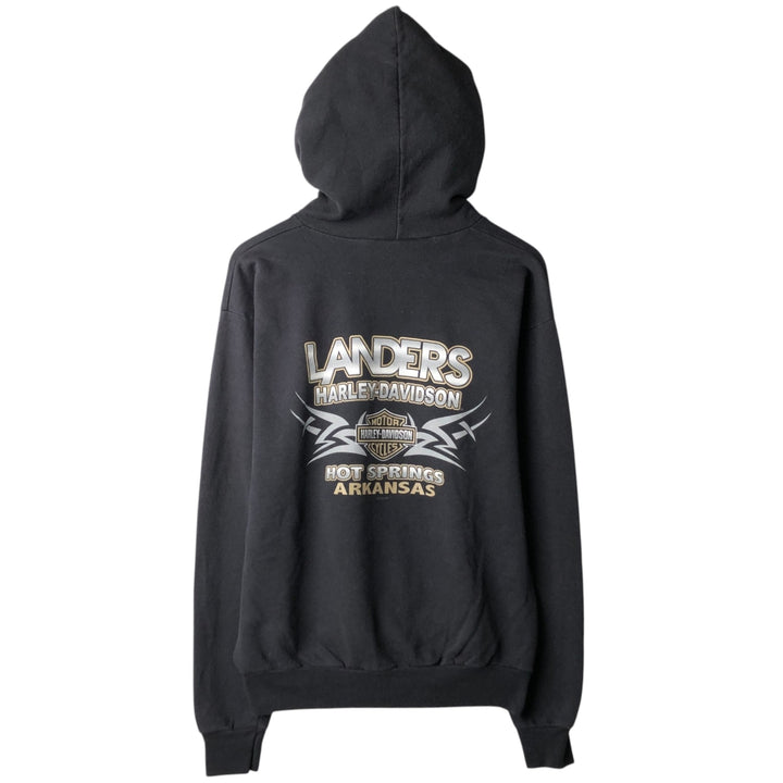 2000'S Harley-Davidson Tribal Advertising Sweatshirt Pullover Hoodie (Men's Size M) cotton black type Vintage Second Hand