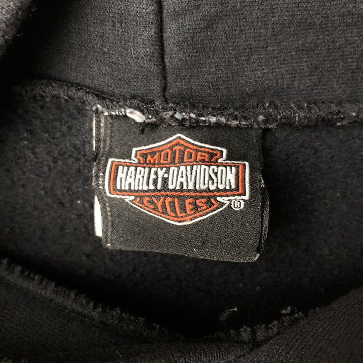 2000'S Harley-Davidson Tribal Advertising Sweatshirt Pullover Hoodie (Men's Size M) cotton black type Vintage Second Hand