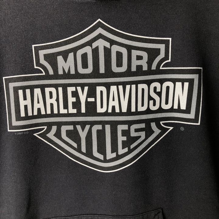 2000'S Harley-Davidson Tribal Advertising Sweatshirt Pullover Hoodie (Men's Size M) cotton black type Vintage Second Hand