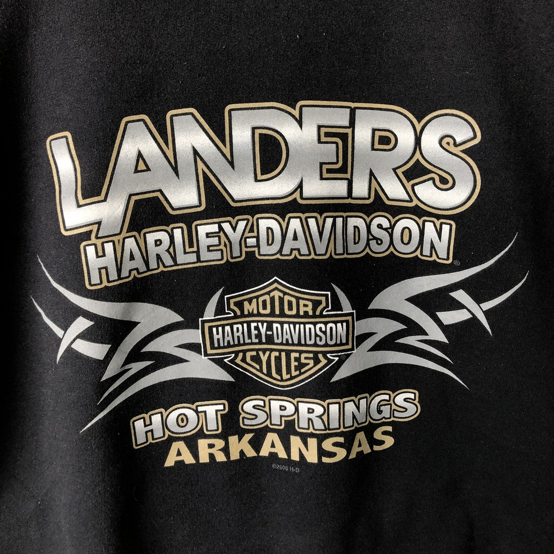 2000'S Harley-Davidson Tribal Advertising Sweatshirt Pullover Hoodie (Men's Size M) cotton black type Vintage Second Hand