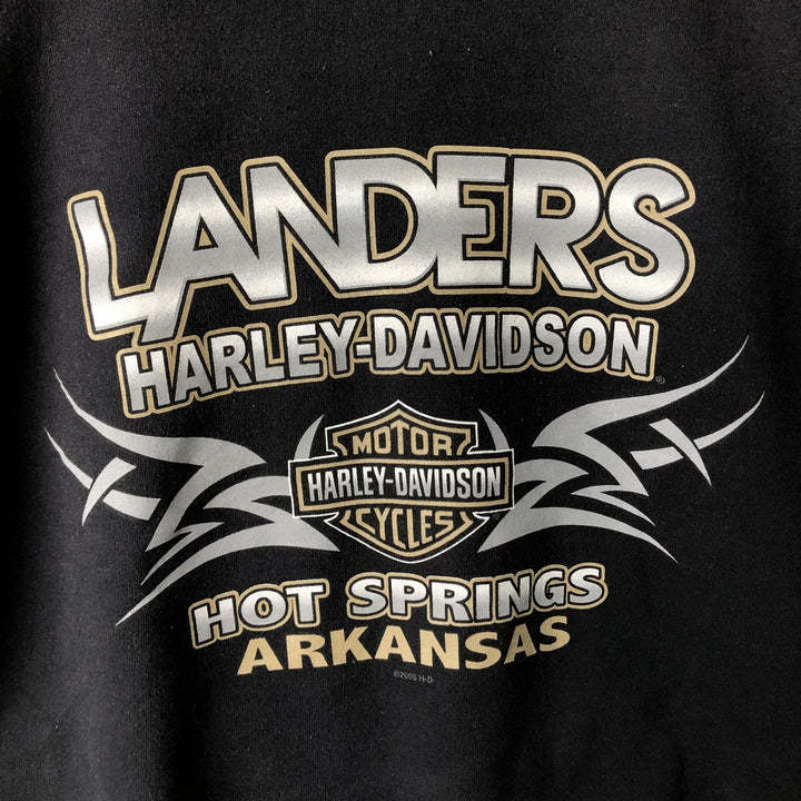 2000'S Harley-Davidson Tribal Advertising Sweatshirt Pullover Hoodie (Men's Size M) cotton black type Vintage Second Hand