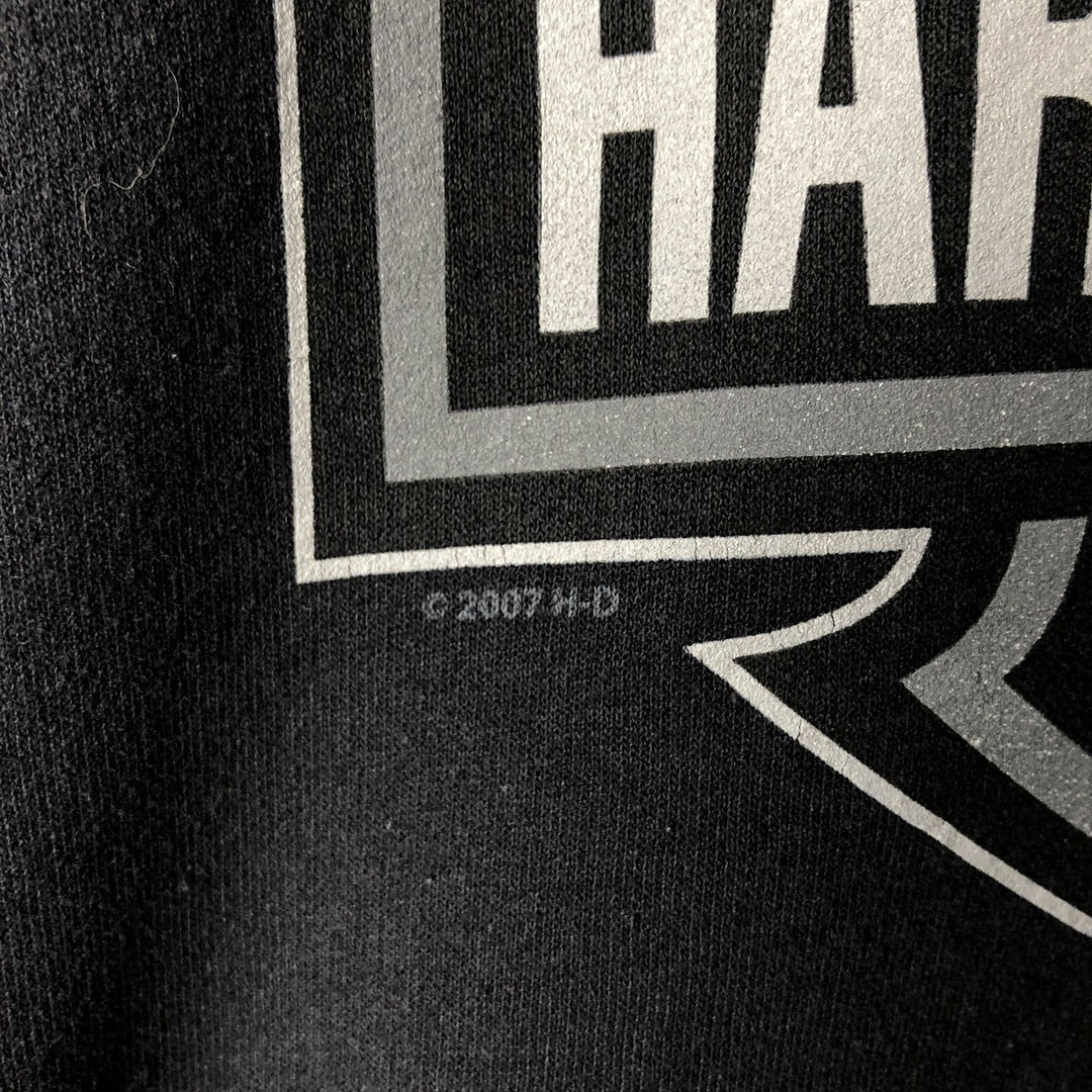 2000'S Harley-Davidson Tribal Advertising Sweatshirt Pullover Hoodie (Men's Size M) cotton black type Vintage Second Hand