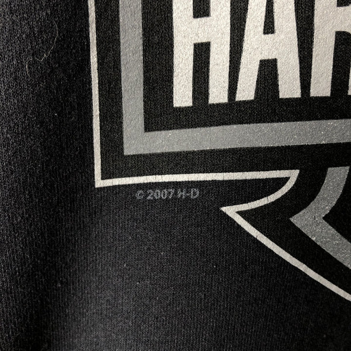 2000'S Harley-Davidson Tribal Advertising Sweatshirt Pullover Hoodie (Men's Size M) cotton black type Vintage Second Hand