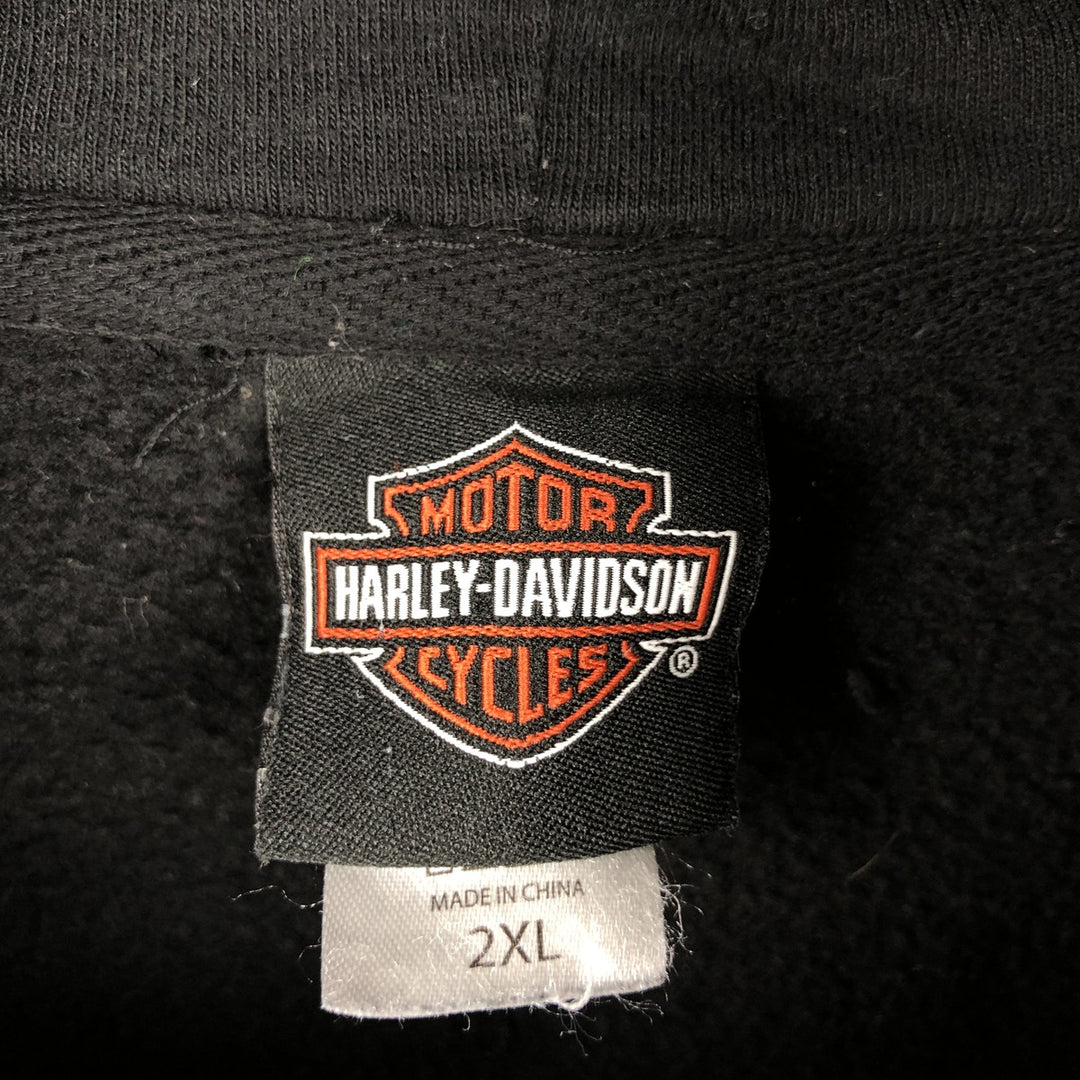 Harley-Davidson Advertising Pullover Hoodie, Men's XXL cotton black type Vintage Second Hand