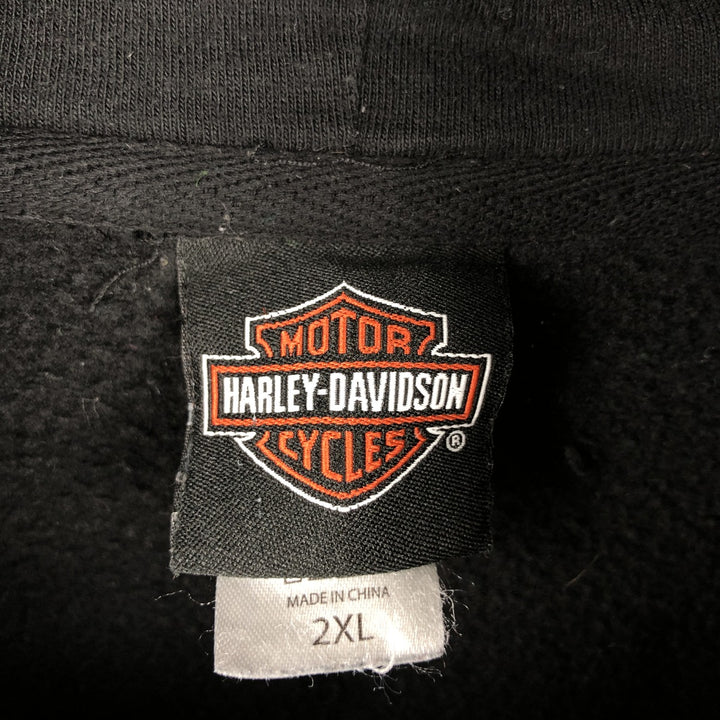 Harley-Davidson Advertising Pullover Hoodie, Men's XXL cotton black type Vintage Second Hand
