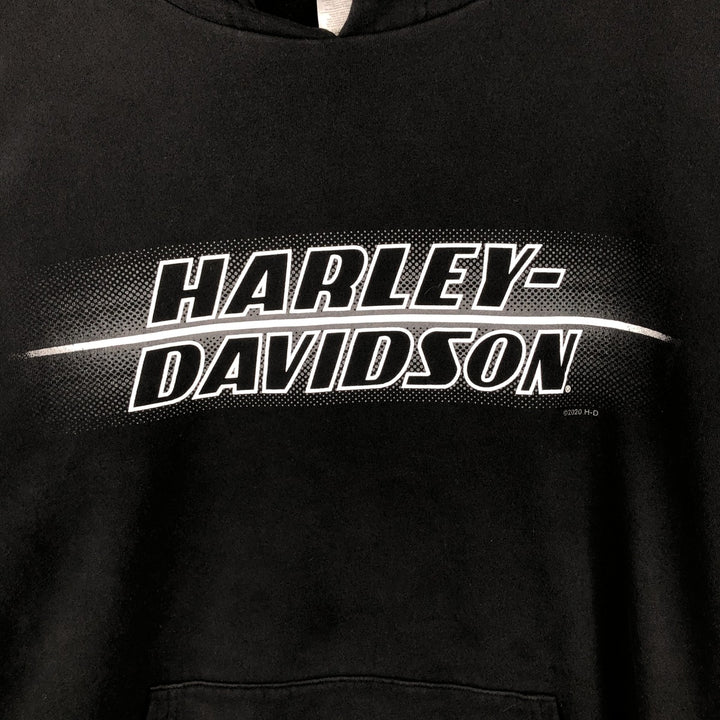 Harley-Davidson Advertising Pullover Hoodie, Men's XXL cotton black type Vintage Second Hand
