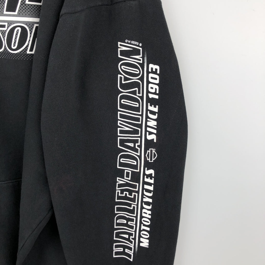 Harley-Davidson Advertising Pullover Hoodie, Men's XXL cotton black type Vintage Second Hand
