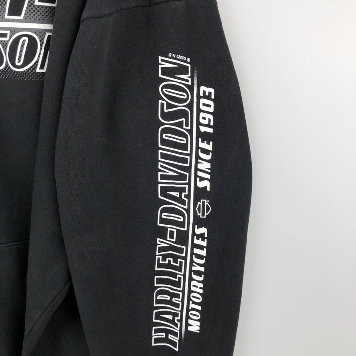 Harley-Davidson Advertising Pullover Hoodie, Men's XXL cotton black type Vintage Second Hand