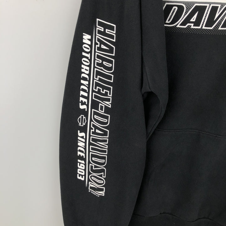 Harley-Davidson Advertising Pullover Hoodie, Men's XXL cotton black type Vintage Second Hand