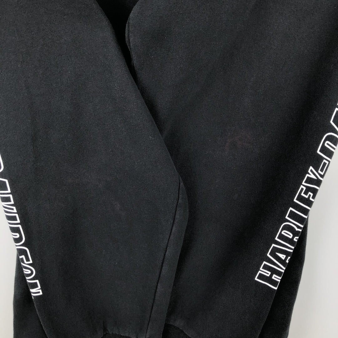 Harley-Davidson Advertising Pullover Hoodie, Men's XXL cotton black type Vintage Second Hand