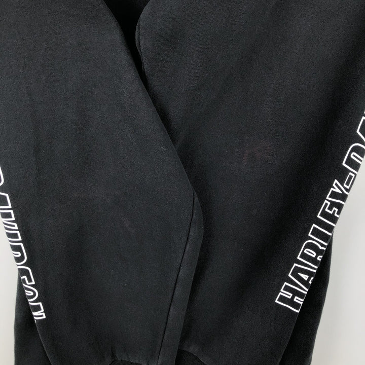 Harley-Davidson Advertising Pullover Hoodie, Men's XXL cotton black type Vintage Second Hand