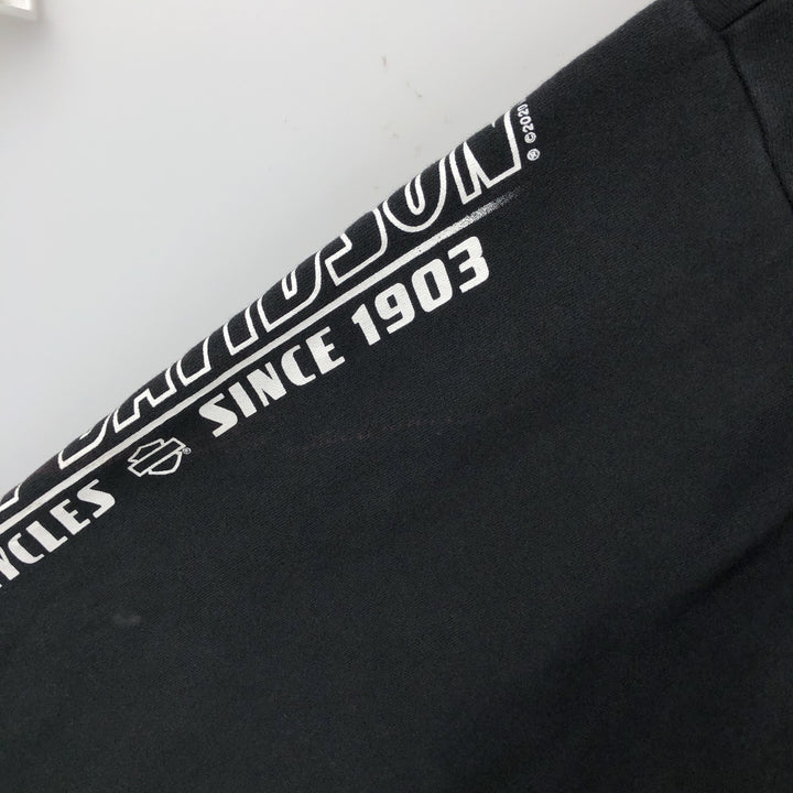 Harley-Davidson Advertising Pullover Hoodie, Men's XXL cotton black type Vintage Second Hand