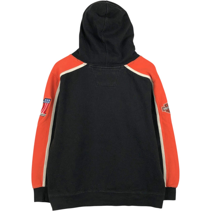 Harley-Davidson Stars and Stripes Advertising Sweatshirt Pullover Hoodie, Men's Size S (approx.) cotton black type Vintage Second Hand
