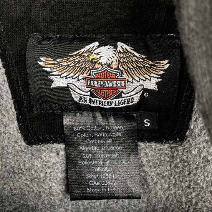 Harley-Davidson Stars and Stripes Advertising Sweatshirt Pullover Hoodie, Men's Size S (approx.) cotton black type Vintage Second Hand