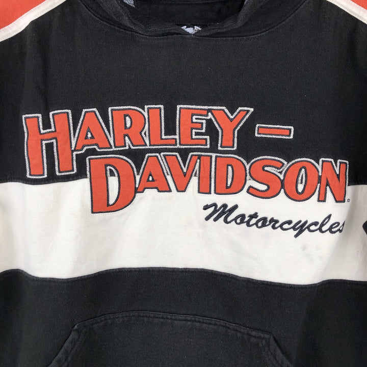Harley-Davidson Stars and Stripes Advertising Sweatshirt Pullover Hoodie, Men's Size S (approx.) cotton black type Vintage Second Hand