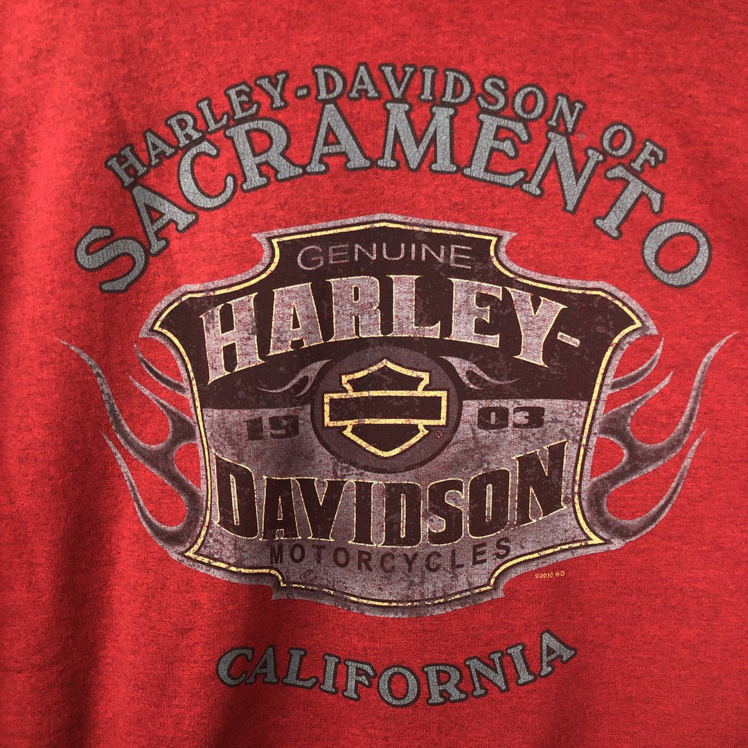 Harley-Davidson Advertising Pullover Hoodie, Men's XXL cotton red type Vintage Second Hand