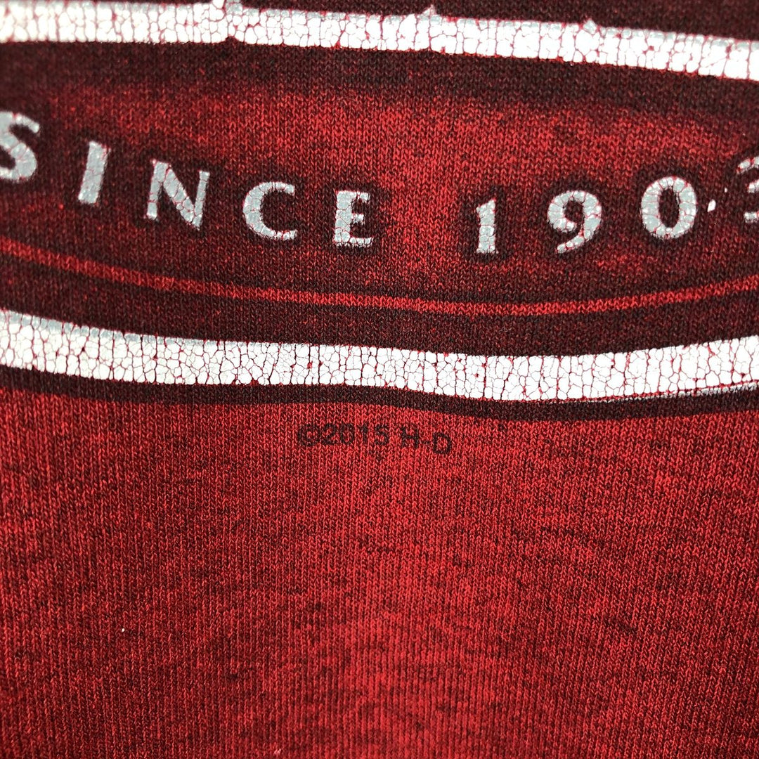 Harley-Davidson Advertising Pullover Hoodie, Men's XXL cotton red type Vintage Second Hand