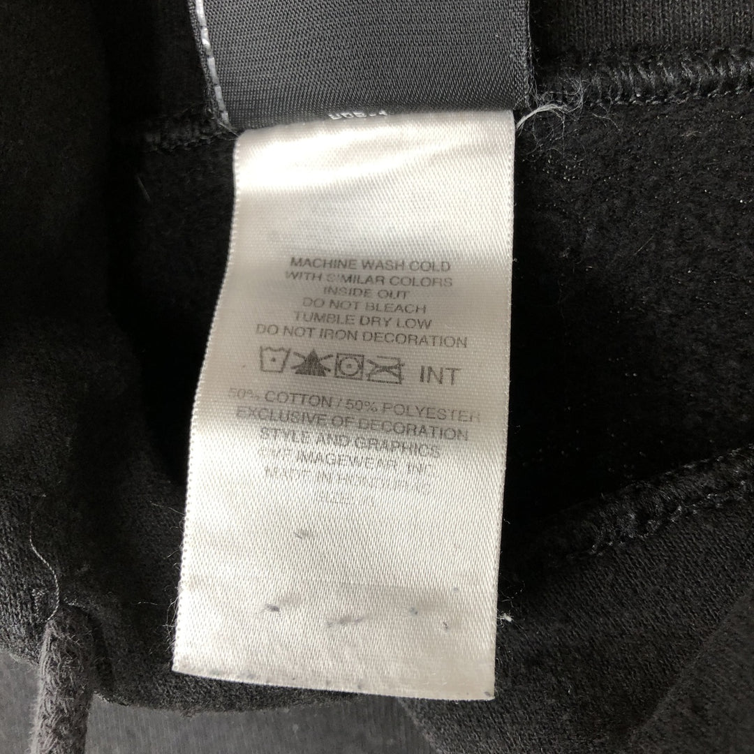Harley-Davidson Eagle Pattern Fire Pattern Advertising Sweatshirt Pullover Hoodie, Men's Size XL (approx.) cotton black type Vintage Second Hand