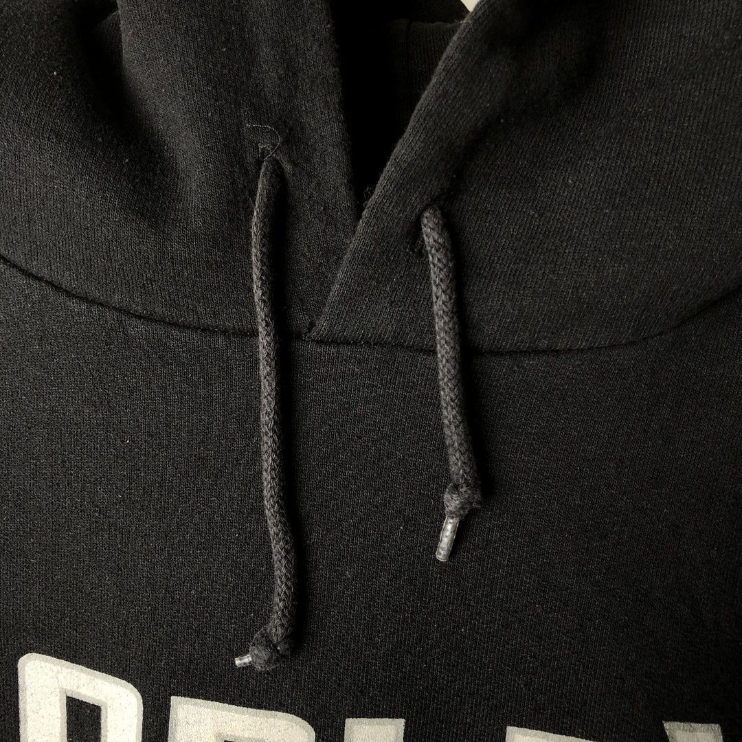 Harley-Davidson Eagle Pattern Fire Pattern Advertising Sweatshirt Pullover Hoodie, Men's Size XL (approx.) cotton black type Vintage Second Hand