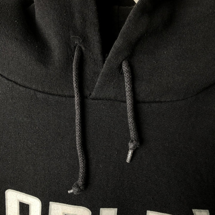 Harley-Davidson Eagle Pattern Fire Pattern Advertising Sweatshirt Pullover Hoodie, Men's Size XL (approx.) cotton black type Vintage Second Hand