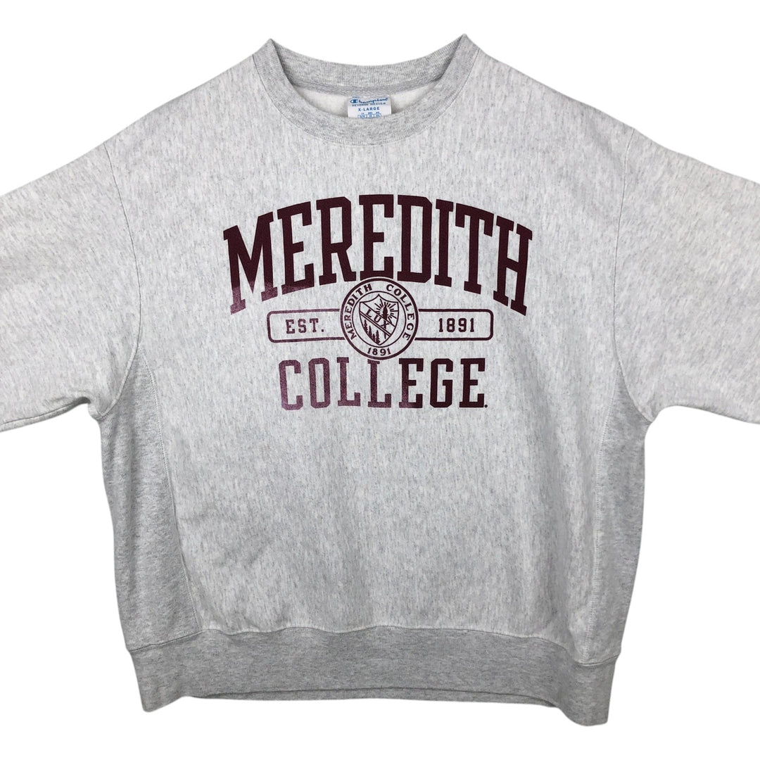 Champion REVERSE WEAVE Reverse Weave College Sweatshirt Trainer Men's XL cotton white type Vintage Second Hand