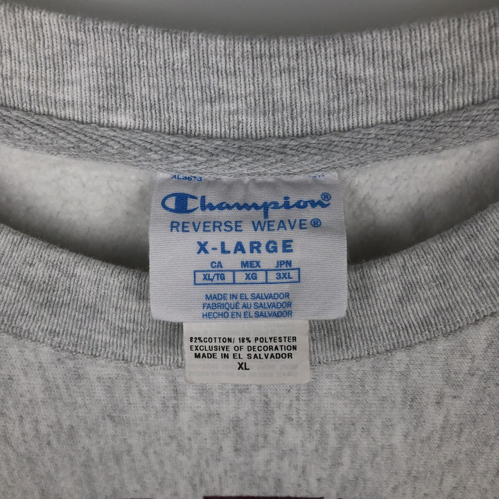 Champion REVERSE WEAVE Reverse Weave College Sweatshirt Trainer Men's XL cotton white type Vintage Second Hand