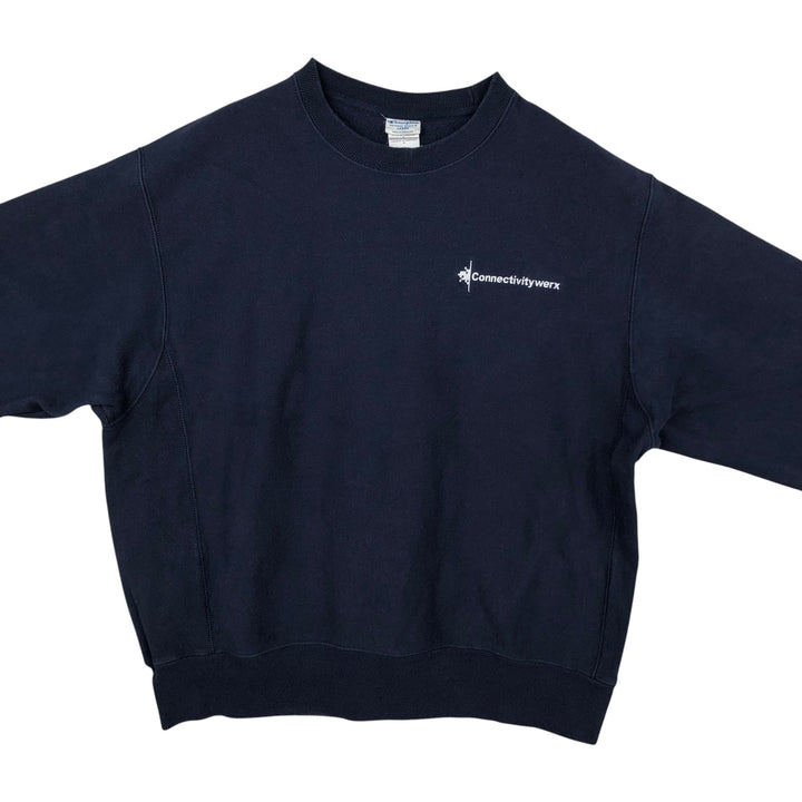 Champion REVERSE WEAVE Reverse Weave Sweatshirt Trainer Men's L size cotton navy blue type Vintage Second Hand