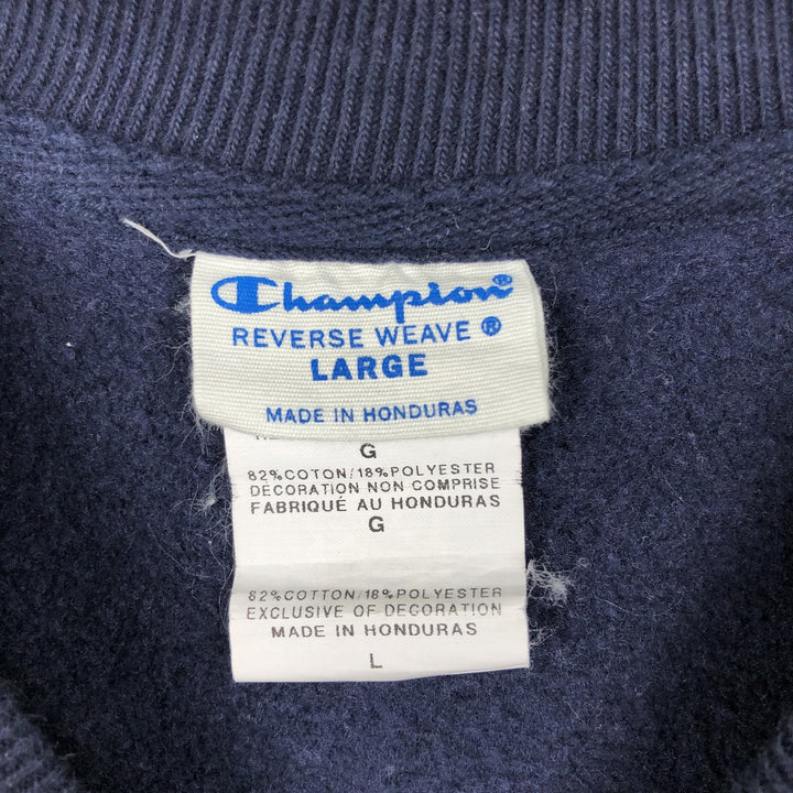 Champion REVERSE WEAVE Reverse Weave Sweatshirt Trainer Men's L size cotton navy blue type Vintage Second Hand