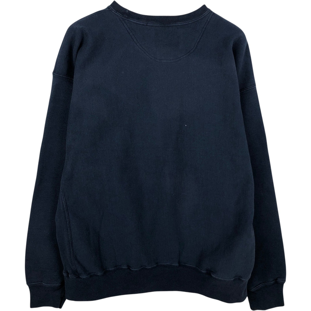 2000'S Champion Premium Reverse Weave Sweatshirt (Men's XXL equivalent) cotton navy blue type Vintage Second Hand