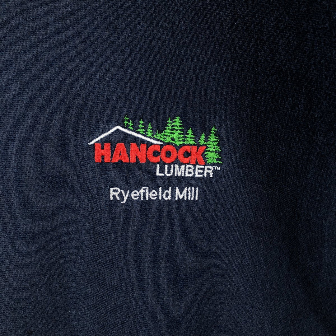 2000'S Champion Premium Reverse Weave Sweatshirt (Men's XXL equivalent) cotton navy blue type Vintage Second Hand