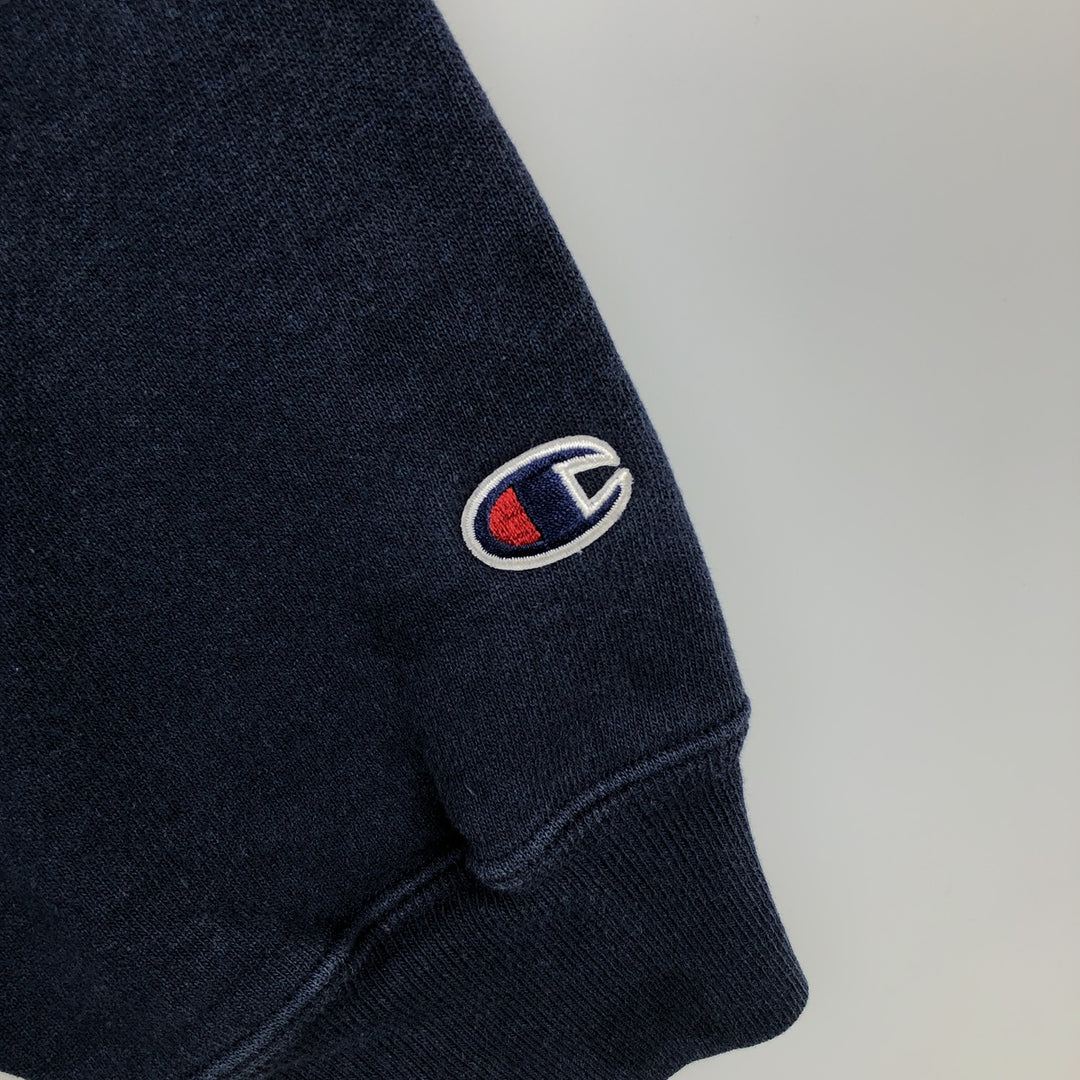 2000'S Champion Premium Reverse Weave Sweatshirt (Men's XXL equivalent) cotton navy blue type Vintage Second Hand