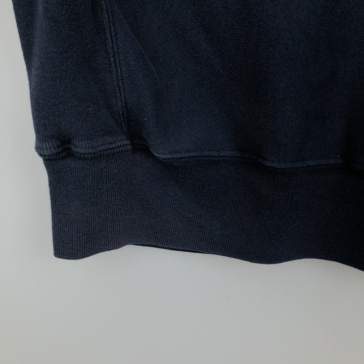 2000'S Champion Premium Reverse Weave Sweatshirt (Men's XXL equivalent) cotton navy blue type Vintage Second Hand