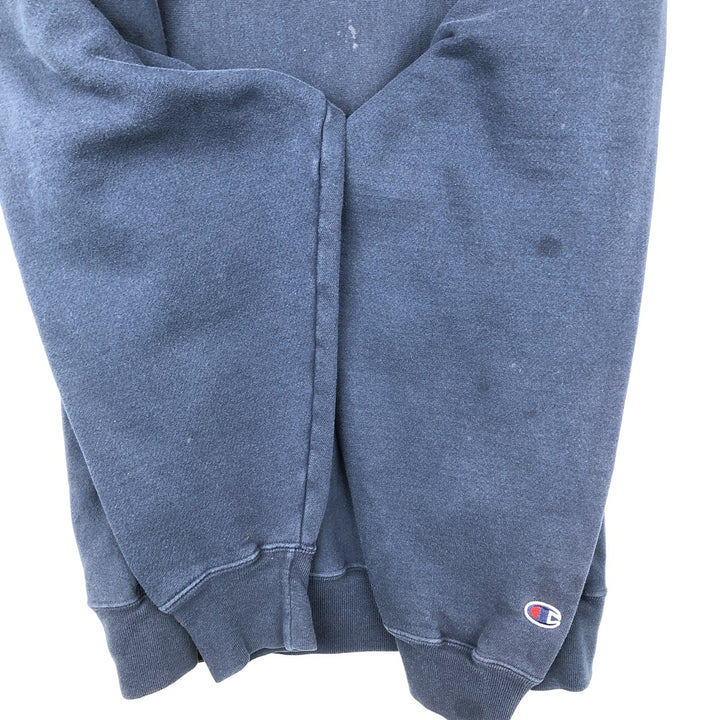 2000'S Champion Premium Reverse Weave Sweatshirt (Men's XXL equivalent) cotton navy blue type Vintage Second Hand