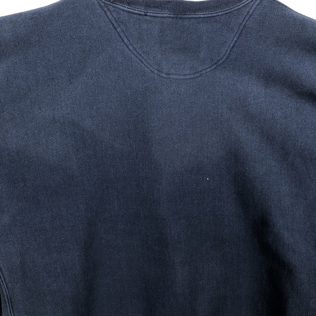 2000'S Champion Premium Reverse Weave Sweatshirt (Men's XXL equivalent) cotton navy blue type Vintage Second Hand