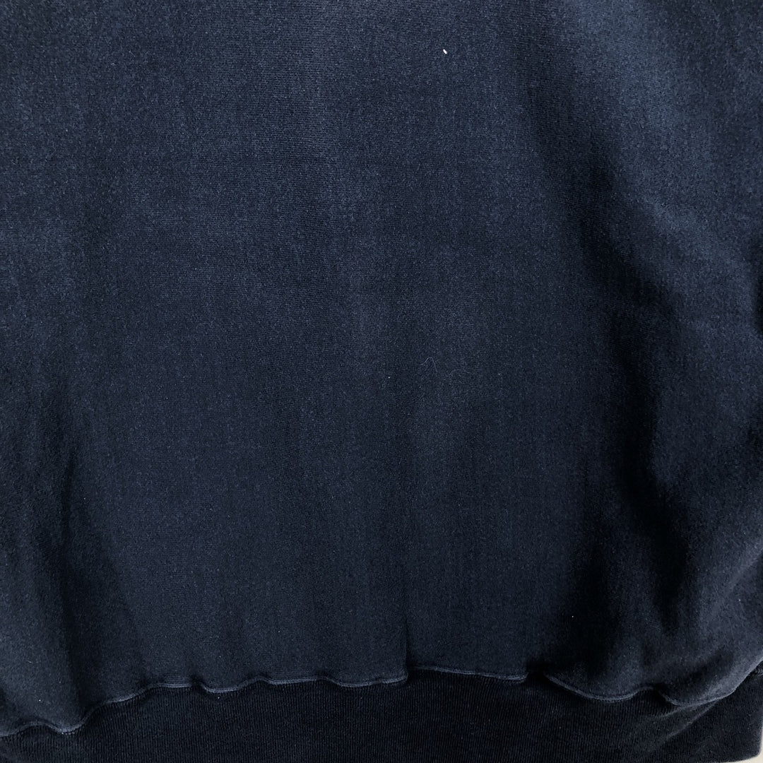2000'S Champion Premium Reverse Weave Sweatshirt (Men's XXL equivalent) cotton navy blue type Vintage Second Hand