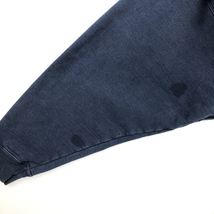 2000'S Champion Premium Reverse Weave Sweatshirt (Men's XXL equivalent) cotton navy blue type Vintage Second Hand
