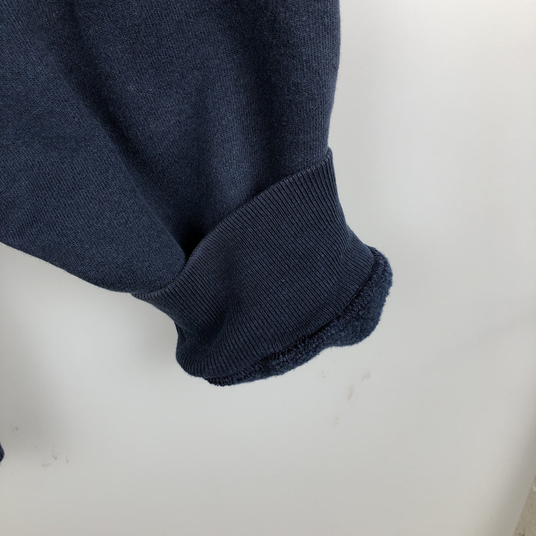 2000'S Champion Premium Reverse Weave Sweatshirt (Men's XXL equivalent) cotton navy blue type Vintage Second Hand